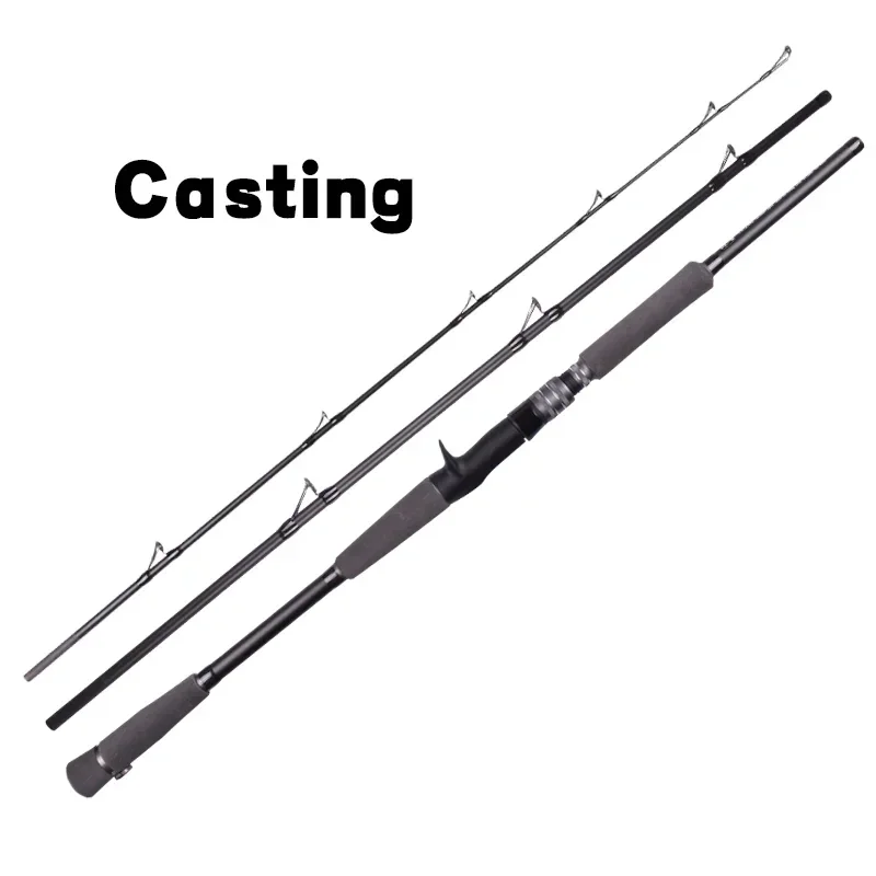 Mavllos RaptorII Spinning Fishing Rod Bait 80-250g 20-50LB 3 Sections 2.1M Light Carbon Tuna Bass Fishing Casting Jigging Rod