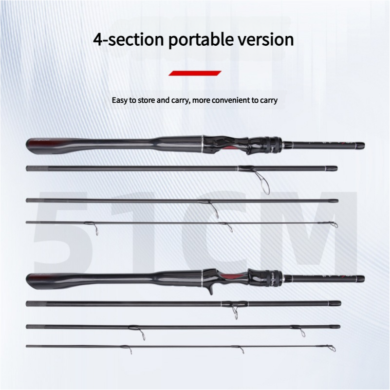 Mavllos OCKA Portable 12lb Spinning Rod Lure 5-20g 4 Sections Travel Light Carbon Fishing Casting Rod for Bass Pike