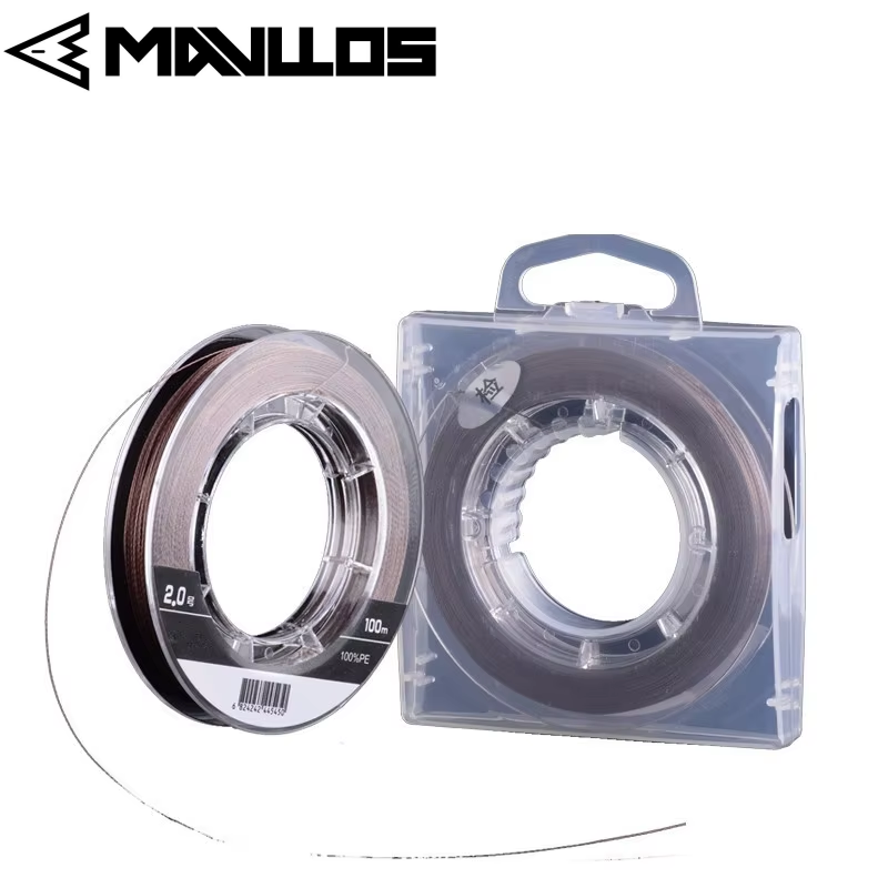 Mavllos Cored Wire Steel Inside Super Strong Multifilament Fishing Line 100m PE Braided Fishing Line 4 Strands 10- 90lb