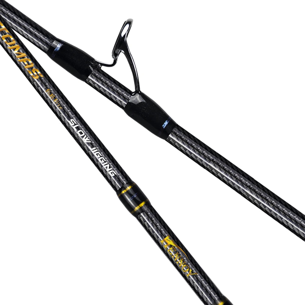 Mavllos Tomas Slow Jigging Rod,Tuna Trout Spinning Fishing Rod Lure 30-200g/80-350g Carbon Solid Tip Saltwater Jigging Rod