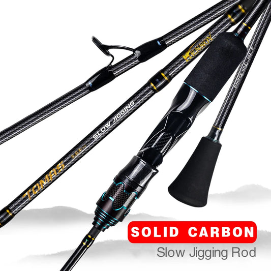 Mavllos Tomas Slow Jigging Rod,Tuna Trout Spinning Fishing Rod Lure 30-200g/80-350g Carbon Solid Tip Saltwater Jigging Rod