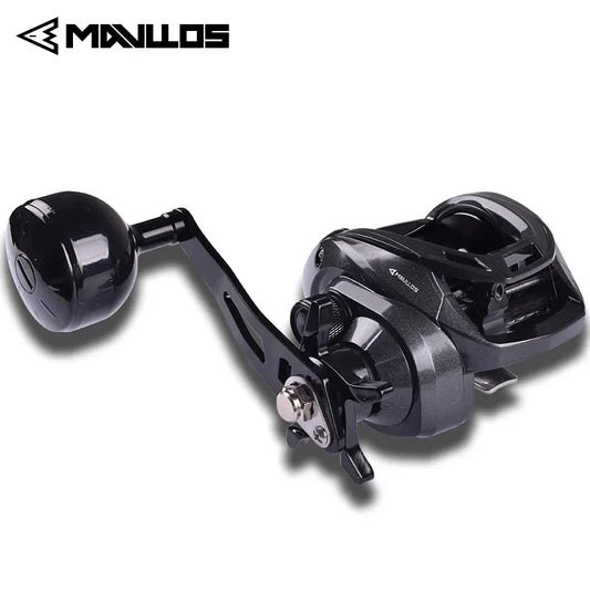 Mavllos Decrk Saltwater Baitcasting Reel with 15KG Drag Power Ratio 6.4:1 Resistant Corrosion Sea Jigging Bait Casting Reel