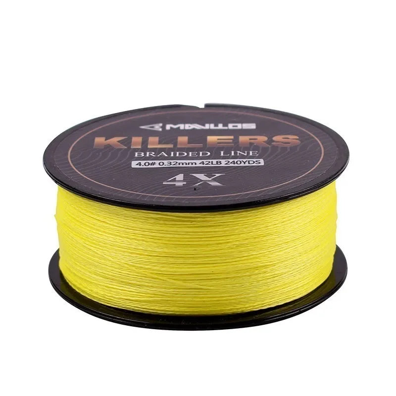 Mavllos Killers Carp Fishing Braided Line, 150m Force 4-80Lbs Strong Saltwater 4 Strands Cross Multifilament Carp Fishing Line