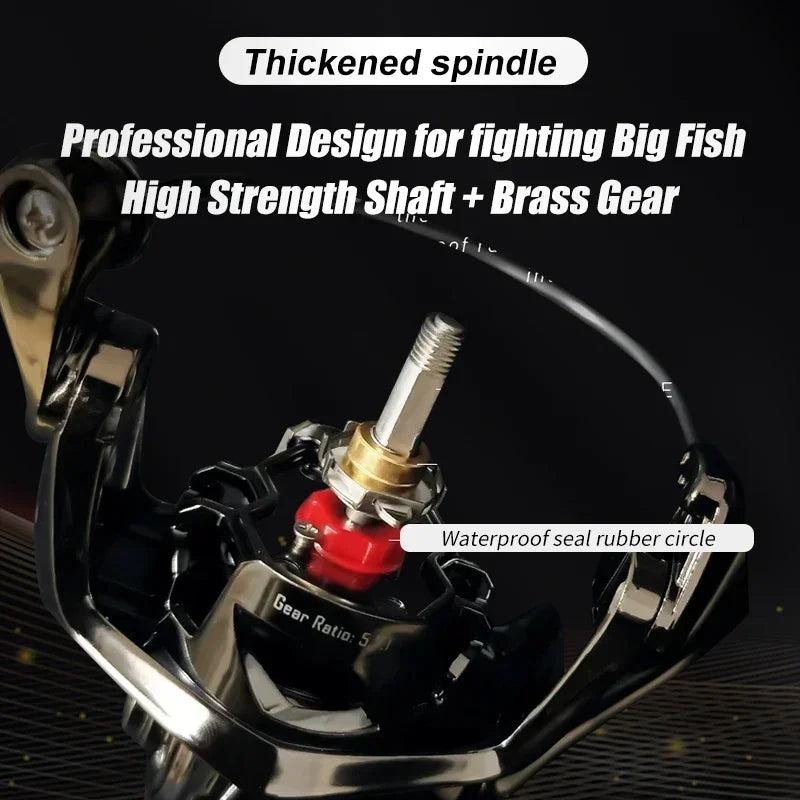 Mavllos DarkNight Boat Fishing ReelDrag Power 25kg Ratio 5.1:1 Anti- Corrosion Saltwater Tuna FishingSpinning Reel,boat Fishing Reel