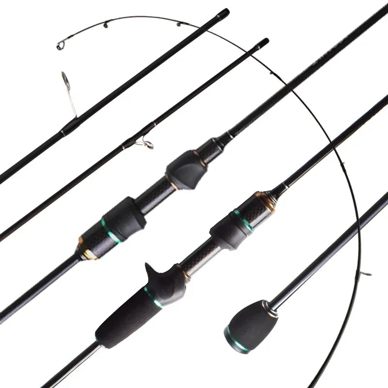 Mavllos Assault Bass Spinning Fishing Rod Lure 0.5-8g Line 1-7lbs Fast Action Light Carbon Solid Tip Snapper Fishing Casting Rod