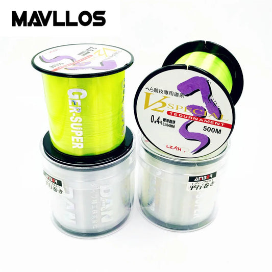 Mavllos 500m Monofilament Fishing Nylon Line #0.4-#10 carp fishing tackle Cut Water Fast Wear Resistant Carp Rock Fishing Line