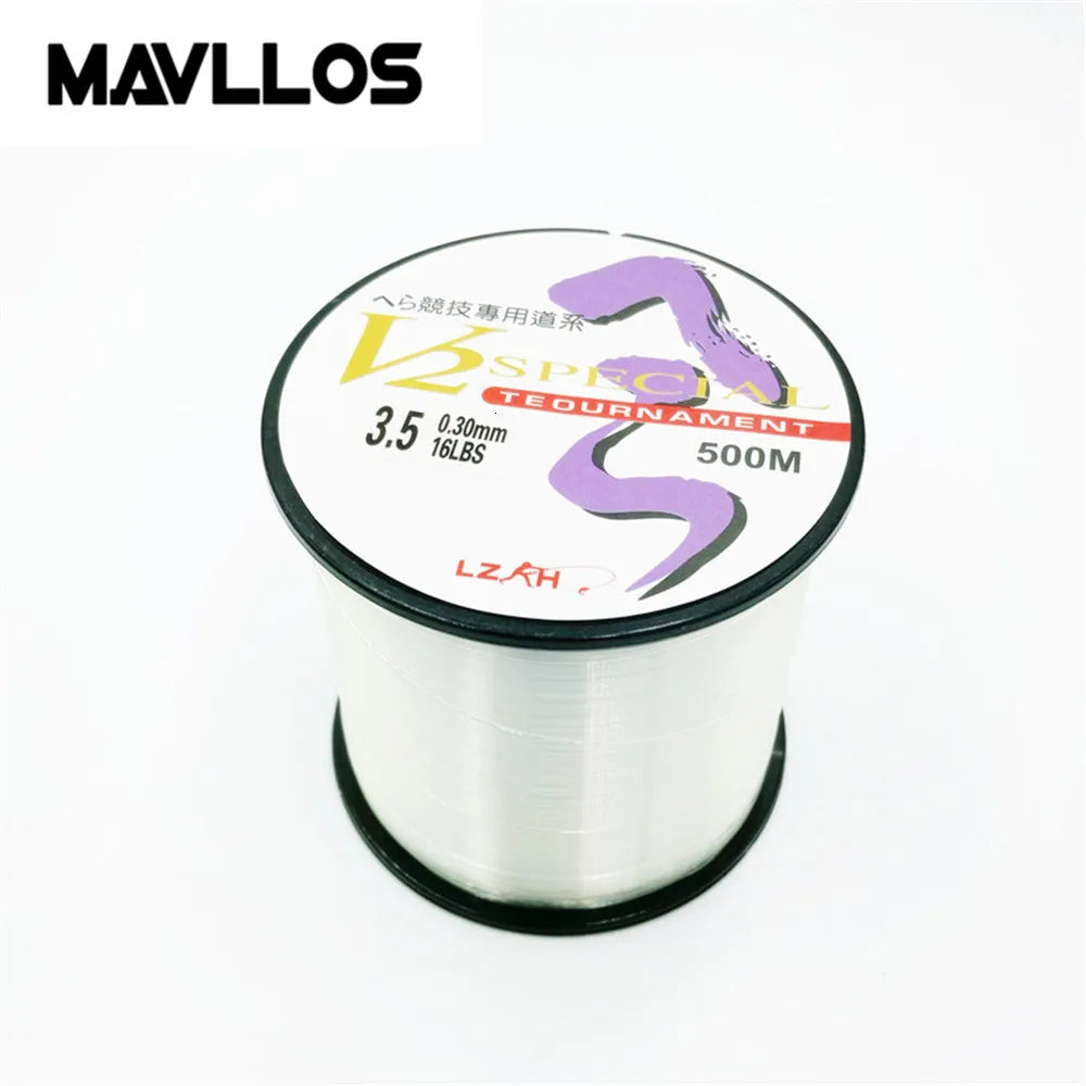Mavllos 500m Monofilament Fishing Nylon Line #0.4-#10 carp fishing tackle Cut Water Fast Wear Resistant Carp Rock Fishing Line