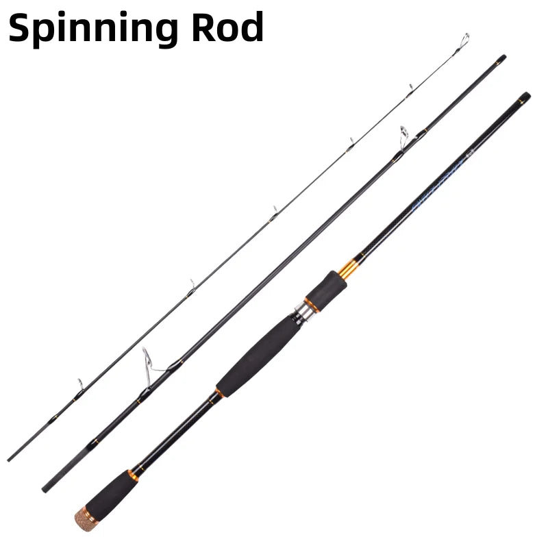 Mavllos YKing Snapper Fishing Spinning Rod Lure 10-25g Line 12-25lb 3 Sections Portable Carbon Light Perch Fishing Casting Rod