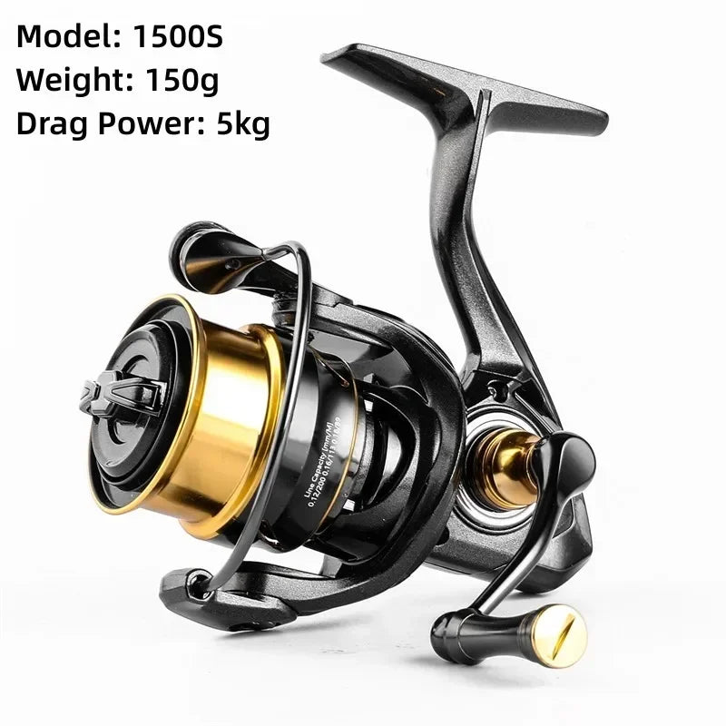 Mavllos Resolute 147g Light Carp Fishing Reel Ratio 5.4:1 6+1 Bearings Carbon Frame Max Drag 6kg Fishing Bass Spinning Reel