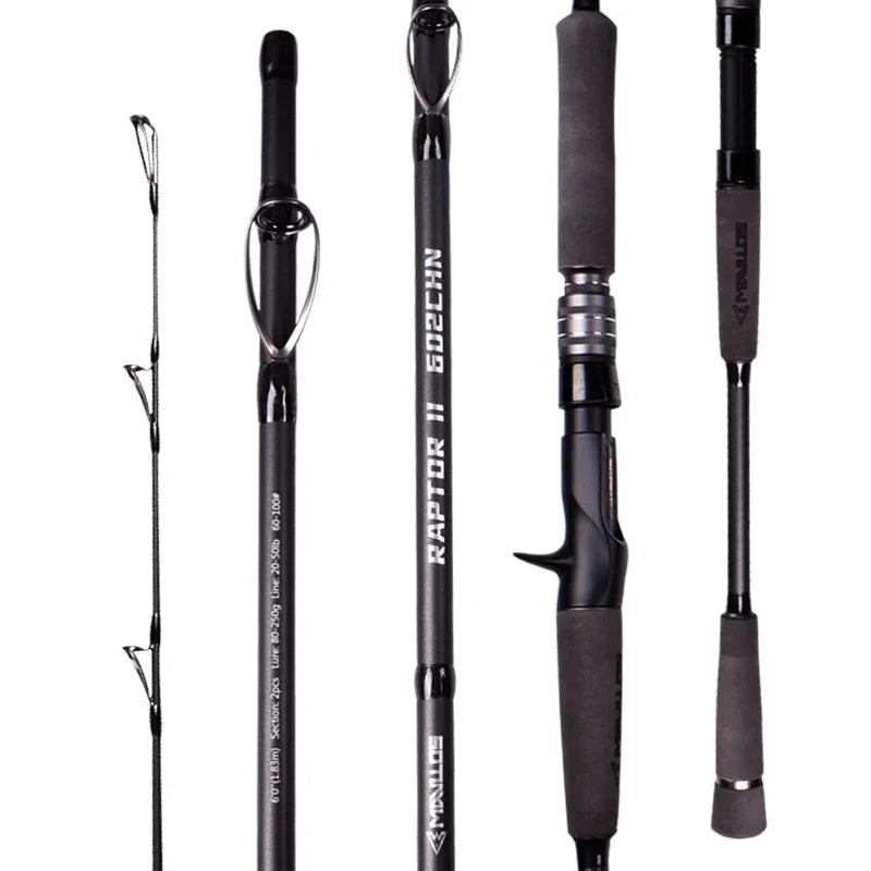 Mavllos RaptorII Superhard Fishing Jigging Rod 20-50lb Lure 80-250g 1.8m Carbon Saltwater Tuna Spinning Casting Rod Boat Fishing