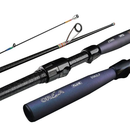 Mavllos ORCA Bass Spinning Rod with Fast Action,Lure 1-8g Line 2-6lb FUJI Guide Light Carbon BFS Casting Rod Fishing Bass Pike