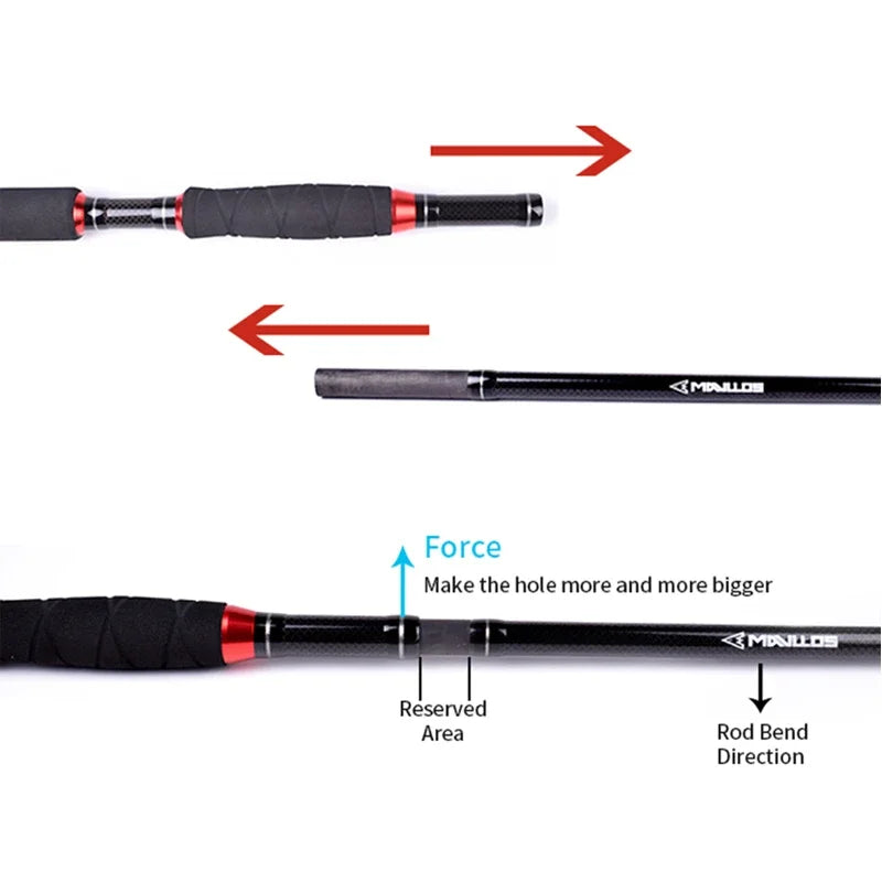 Mavllos STORM Saltwater Jigging Rod For Tuna Fishing MH Carbon 3 Section 1.8M 2.1M Lure 70-250g 20-50LB Fishing Spinning Rod