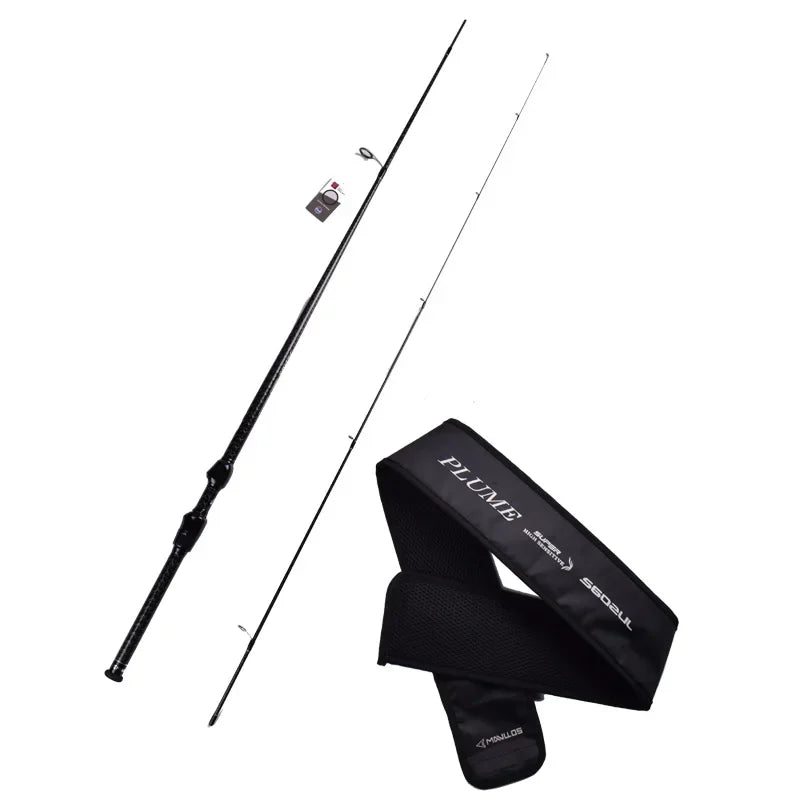 Mavllos Plume BFS Casting Rod with Fuji Ring Lure 0.6-8g 40T Toray Carbon Fast Action UL Solid Tip Fishing Casting Spinning Rod
