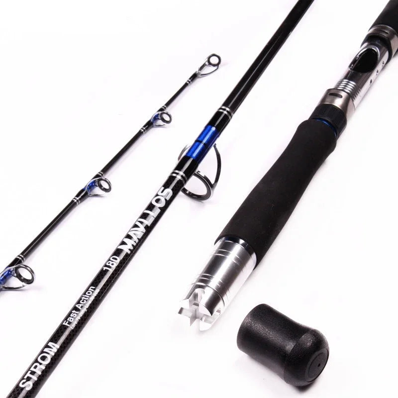 Mavllos STORM Saltwater Jigging Rod For Tuna Fishing MH Carbon 3 Section 1.8M 2.1M Lure 70-250g 20-50LB Fishing Spinning Rod