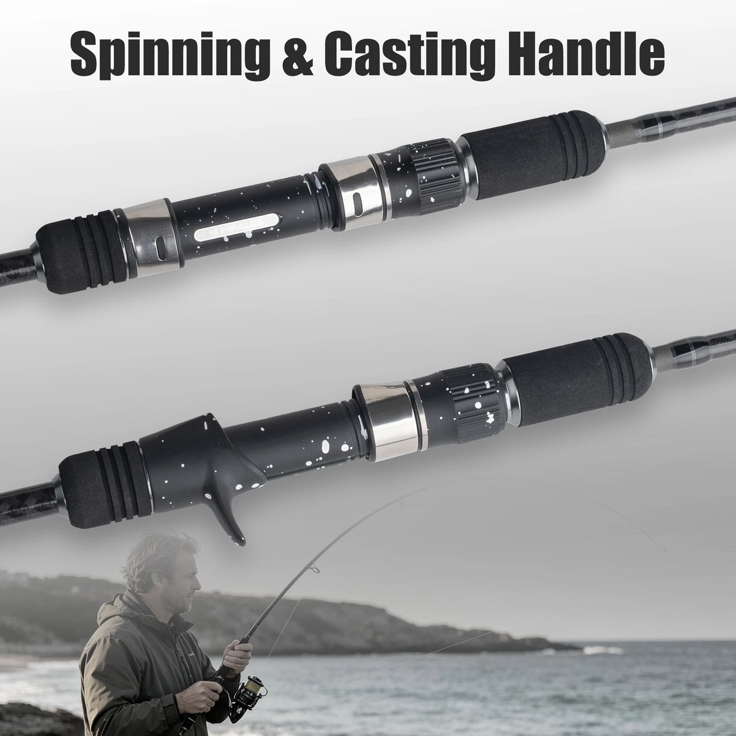 Mavllos Kraken Slow Jigging Rod 1.91m 3 Piece Saltwater Fishing Rod,Lure 100-350g PE 25-50lb Carbon Spinning & Casting Boat Rod