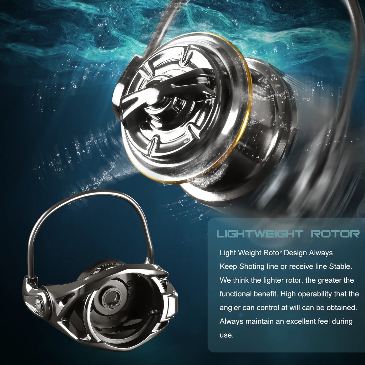 Mavllos BLAST Bass Fishing Reel,Ratio 5.2:1 Brake Force 12kg Shallow Spool Double Handle Freshwater Bass Bait Spinning Reel