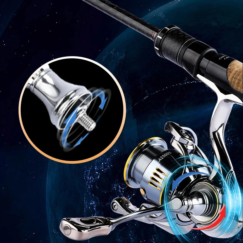 Mavllos JINWEI Bass Spinning Reel Drag 10kg Ratio 5.2:1 Light Carbon Frame Aluminum Shallow Spool Carp Trout Fishing Reel