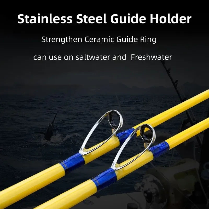 Mavllos Pursure Bass Fishing Rod ,Lure 100-300g Line 30-50lb 1.6m MH Solid Tip Carbon Trout Fishing Casting Spinning Rod