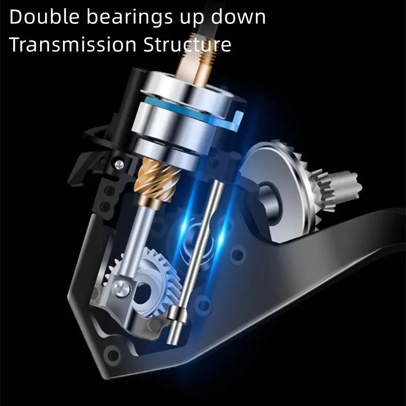 Mavllos Umbra Bass Fishing Reel Ratio 5.1:1 Brake Force 10KG Aluminum Shallow Spool Bass Saltwater Jigging Fishing Reel