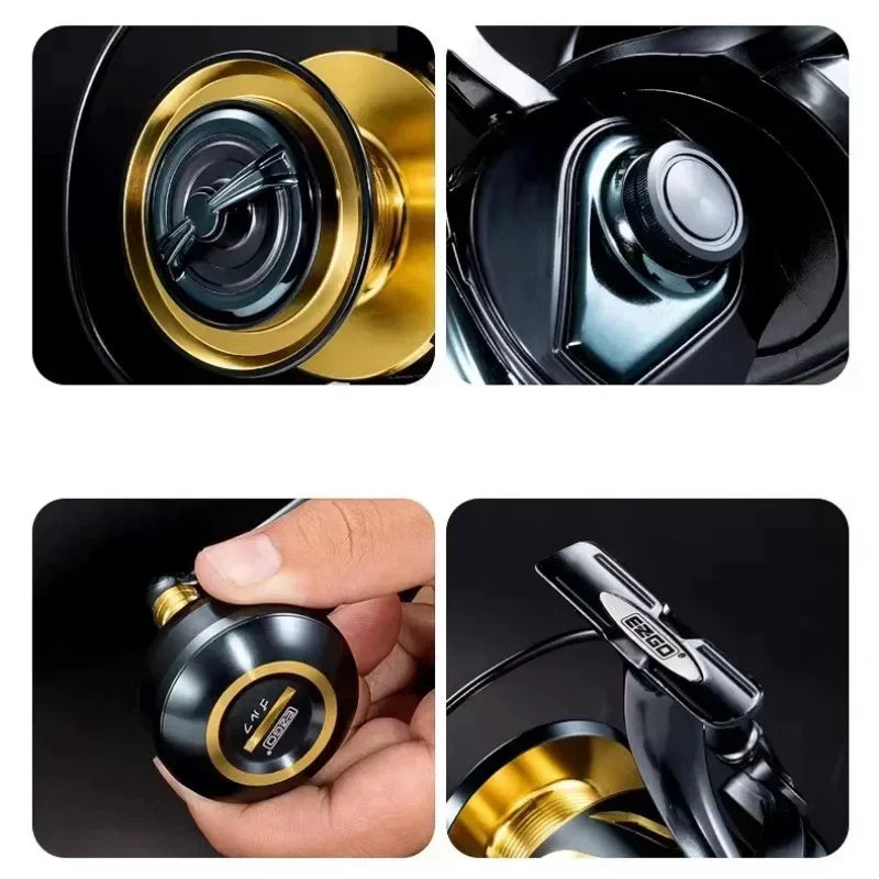 Mavllos EZGO Saltwater Jigging Reel for Boat Fishing,Brake Force 27kg, Handle Screw in,Ratio 5.2:1 Grouper Bass Fishing Reel