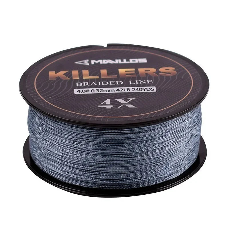 Mavllos Killers Carp Fishing Braided Line, 150m Force 4-80Lbs Strong Saltwater 4 Strands Cross Multifilament Carp Fishing Line