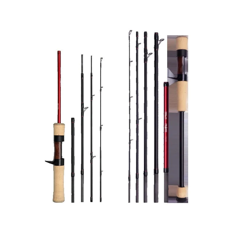 Mavllos Lightning Carbon Light Bass Spinning Rod Portable Travel Fishing Tackle Lure 3-12g/4-18g General Fishing Casting Rod