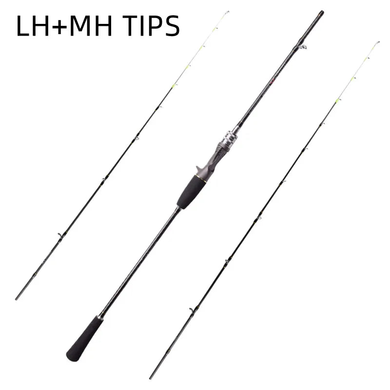 Mavllos Titanium Casting Fishing Rod Solid MH/LH Tips Lure 60-80g/80-120g Carbon Saltwater Octopus Fishing Jigging Rod