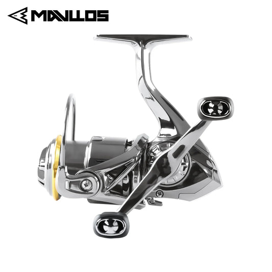 Mavllos BLAST Bass Fishing Reel,Ratio 5.2:1 Brake Force 12kg Shallow Spool Double Handle Freshwater Bass Bait Spinning Reel