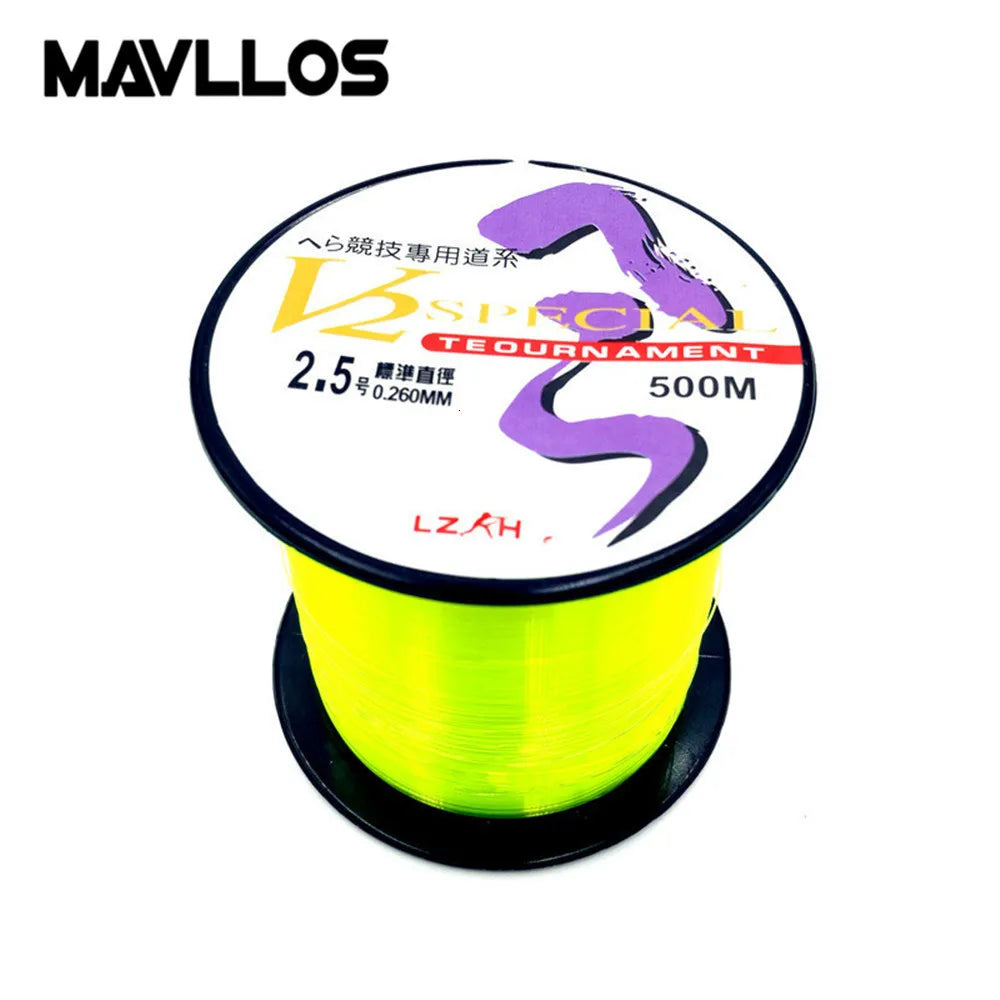 Mavllos 500m Monofilament Fishing Nylon Line #0.4-#10 carp fishing tackle Cut Water Fast Wear Resistant Carp Rock Fishing Line