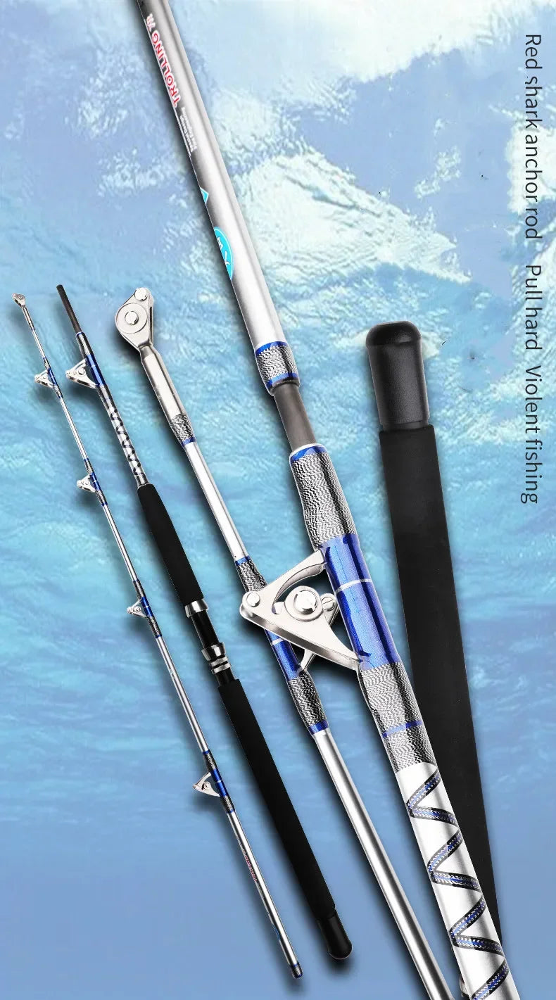 Mavllos Hegemon Saltwater Jigging Rod with Stainless Steel Guide Ring Lure 200-800g 50-80lb Superhard Tuna Spinning Fishing Rod