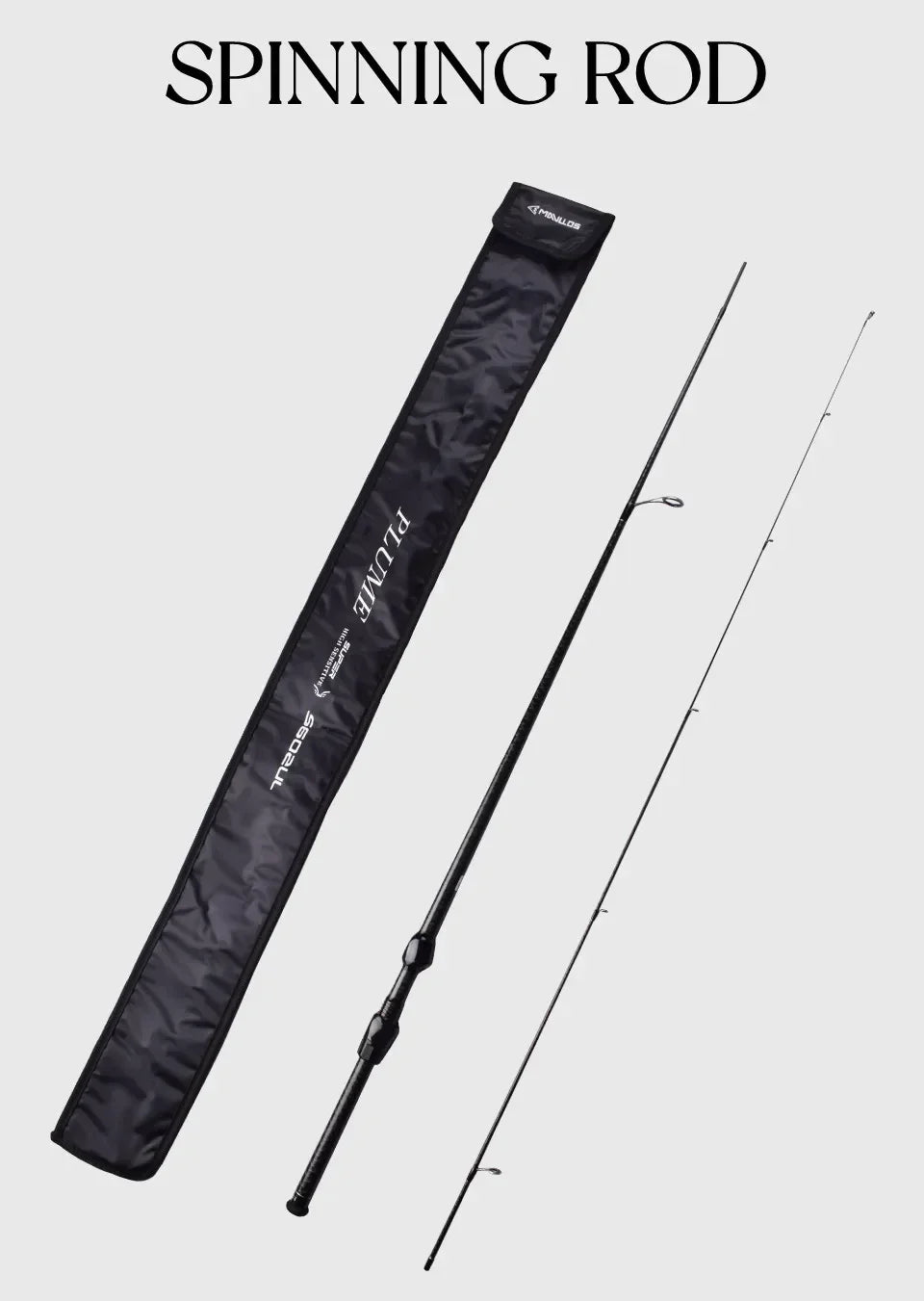 Mavllos Plume BFS Casting Rod with Fuji Ring Lure 0.6-8g 40T Toray Carbon Fast Action UL Solid Tip Fishing Casting Spinning Rod