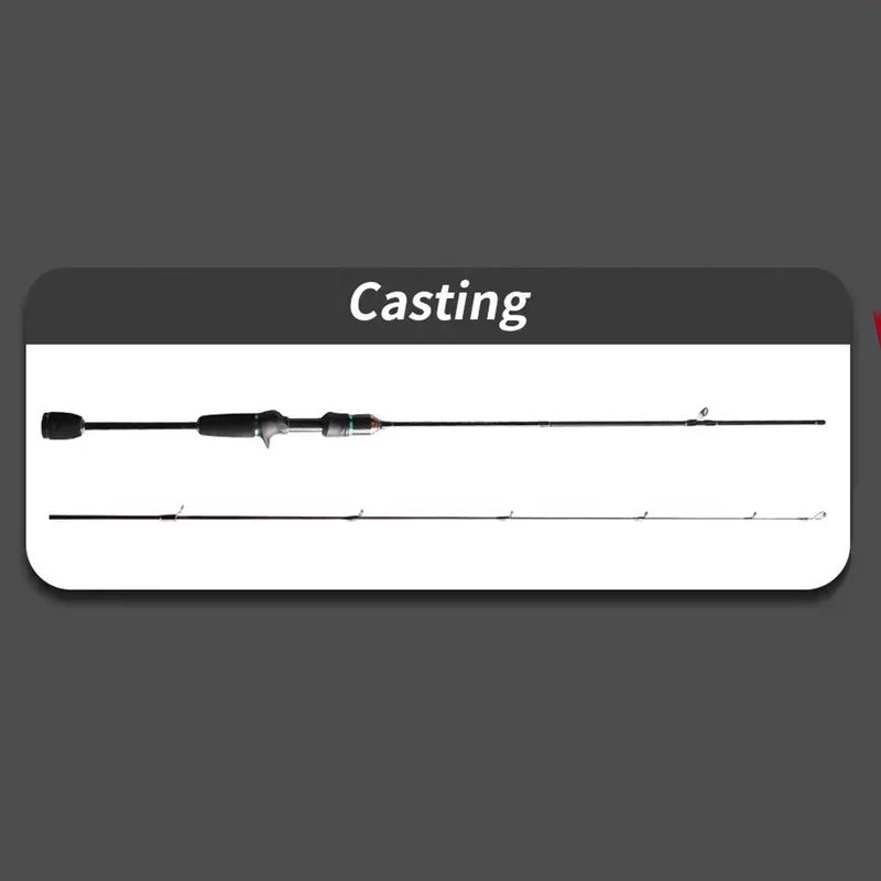 Mavllos Assault Bass Spinning Fishing Rod Lure 0.5-8g Line 1-7lbs Fast Action Light Carbon Solid Tip Snapper Fishing Casting Rod
