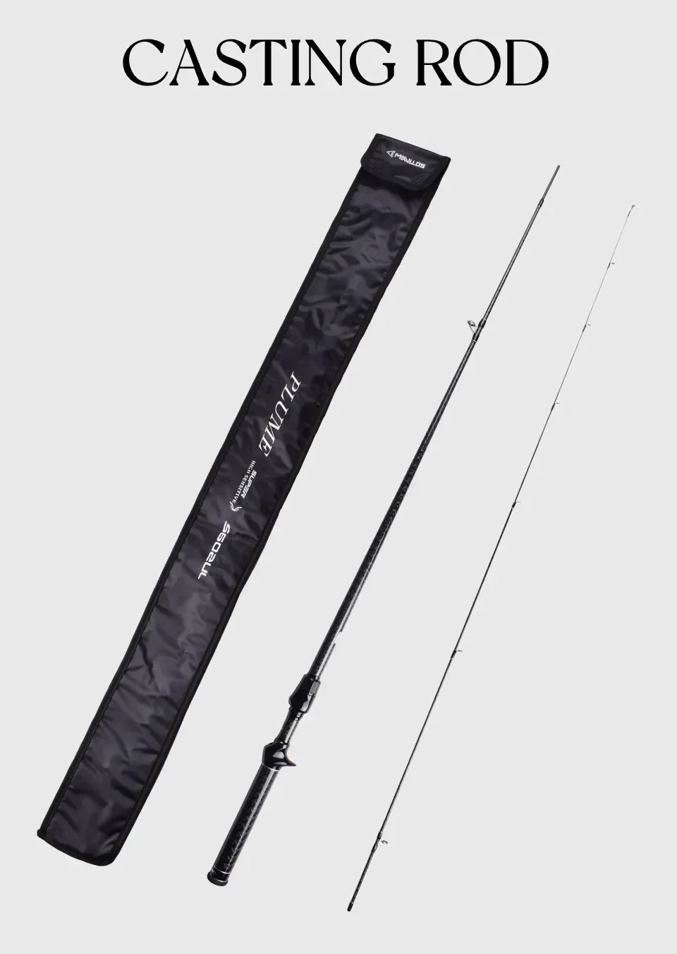 Mavllos Plume BFS Casting Rod with Fuji Ring Lure 0.6-8g 40T Toray Carbon Fast Action UL Solid Tip Fishing Casting Spinning Rod