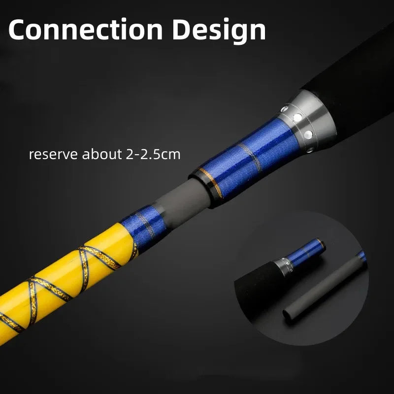 Mavllos Pursure Bass Fishing Rod ,Lure 100-300g Line 30-50lb 1.6m MH Solid Tip Carbon Trout Fishing Casting Spinning Rod