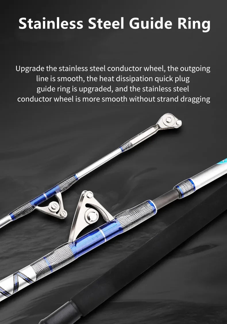 Mavllos Hegemon Saltwater Jigging Rod with Stainless Steel Guide Ring Lure 200-800g 50-80lb Superhard Tuna Spinning Fishing Rod