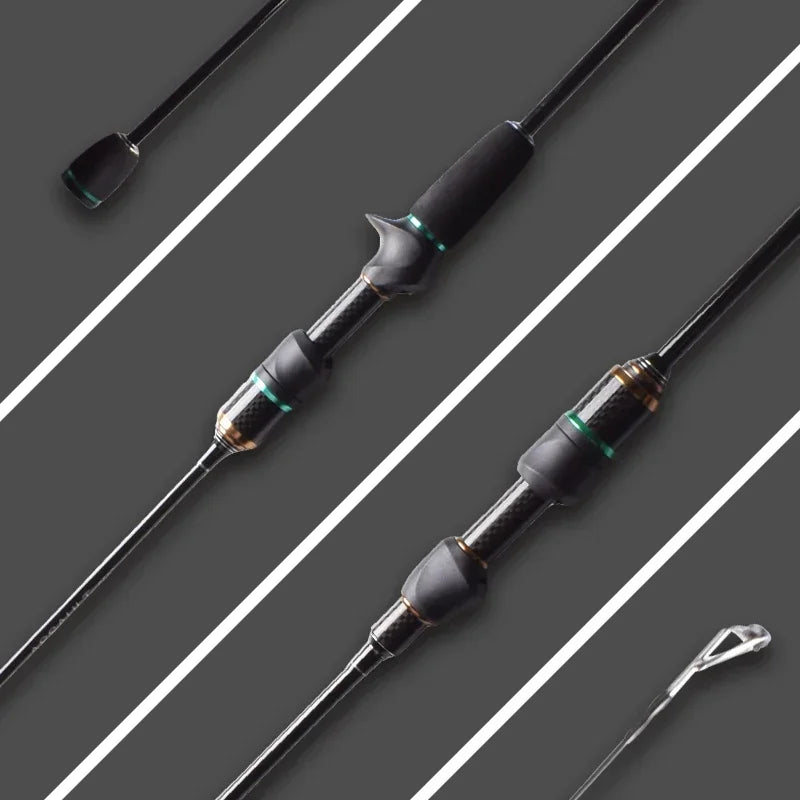 Mavllos Assault Bass Spinning Fishing Rod Lure 0.5-8g Line 1-7lbs Fast Action Light Carbon Solid Tip Snapper Fishing Casting Rod