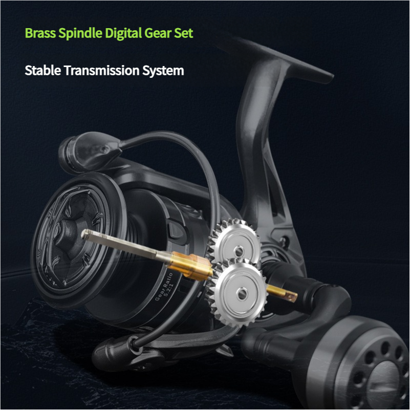 Mavllos KATLA Saltwater Spinning Fishing Reel Ratio 5.2:1 CNC Metal Spool IPX6 Waterproof Dual Bearing Bass Fishing Reel