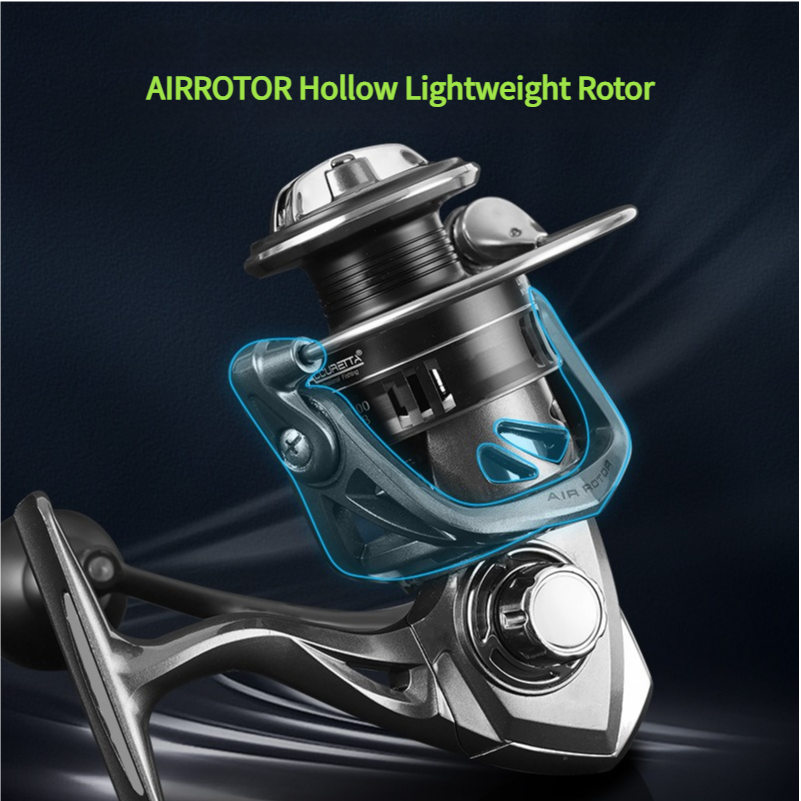 Mavllos KATLA Saltwater Spinning Fishing Reel Ratio 5.2:1 CNC Metal Spool IPX6 Waterproof Dual Bearing Bass Fishing Reel