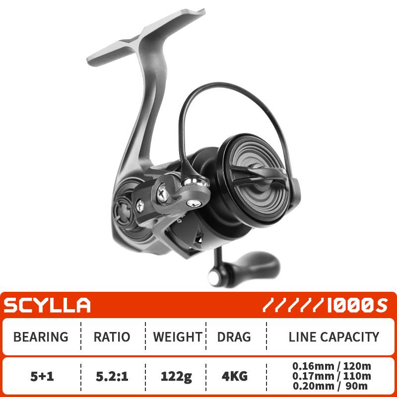 Mavllos SCYLLA II Ultralight Spinning Reel 122g Carbon Frame 5.2:1 Gear Ratio 4kg Drag Micro Lure Fishing Reel for Trout Bass