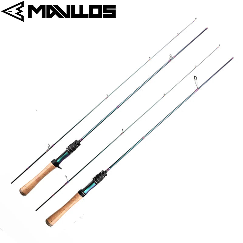 Mavllos Rancy Trout Fishing Rod with UL Solid Tip Fast,Lure 0.6-8g Ultra Light Spinning Rod Line 2-6lb for Fishing Bass Pike