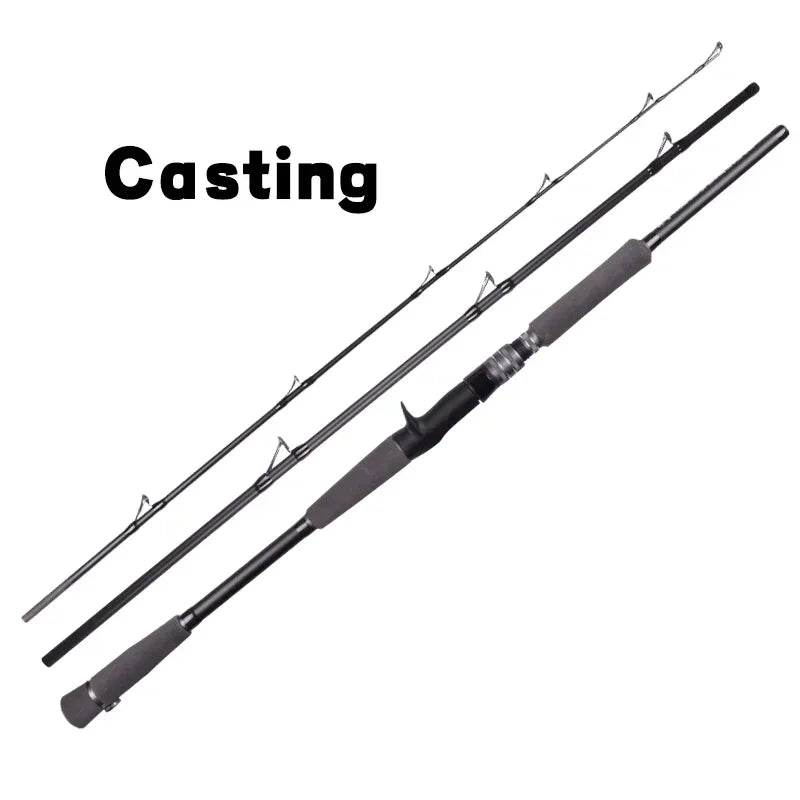 Mavllos RaptorII Spinning Fishing Rod Bait 80-250g 20-50LB 3 Sections 2.1M Light Carbon Tuna Bass Fishing Casting Jigging Rod