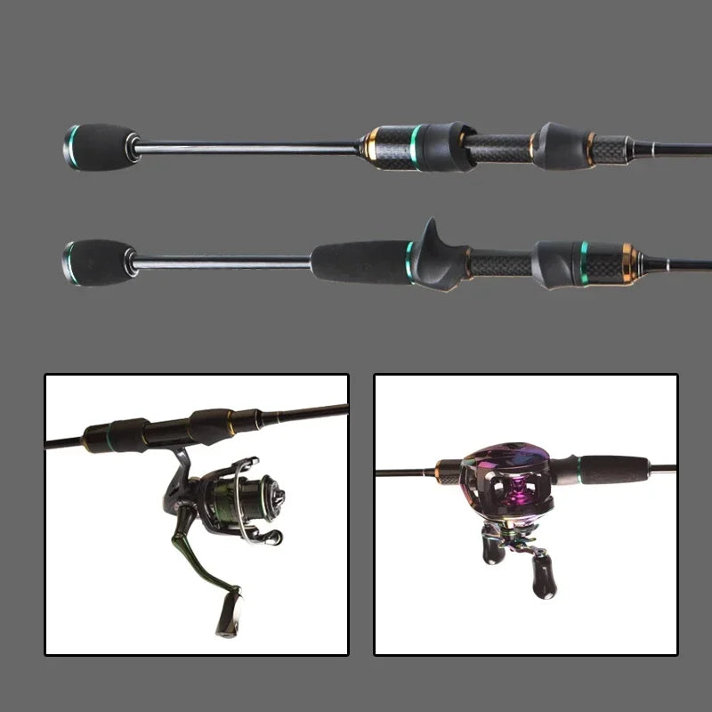 Mavllos Assault Bass Spinning Fishing Rod Lure 0.5-8g Line 1-7lbs Fast Action Light Carbon Solid Tip Snapper Fishing Casting Rod