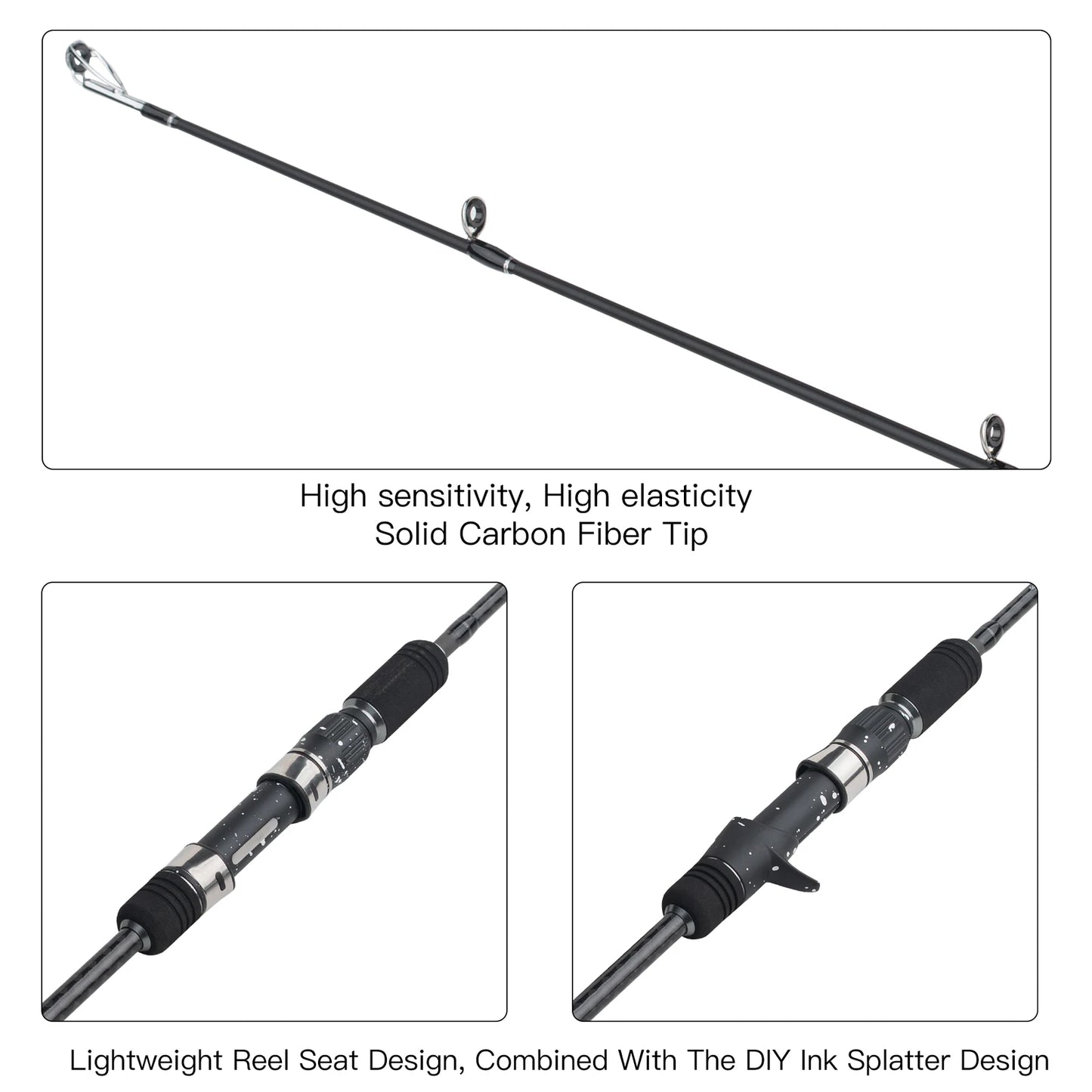 Mavllos Kraken Slow Jigging Rod 1.91m 3 Piece Saltwater Fishing Rod,Lure 100-350g PE 25-50lb Carbon Spinning & Casting Boat Rod