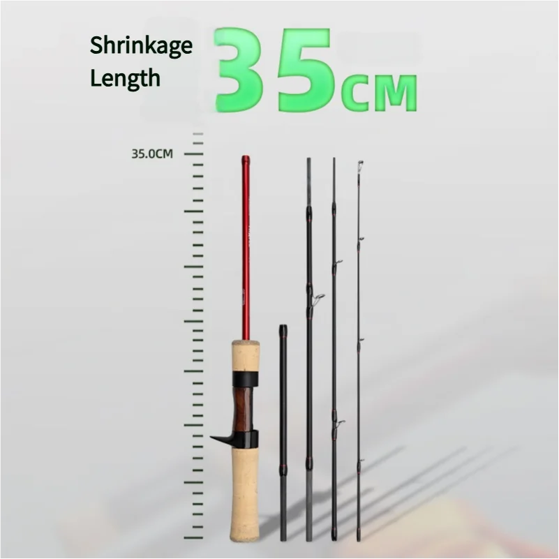 Mavllos Lightning Carbon Light Bass Spinning Rod Portable Travel Fishing Tackle Lure 3-12g/4-18g General Fishing Casting Rod